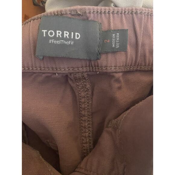 Torrid Shorts Womens 2X Mauve Purple Drawstring Cuffed - Picture 4 of 4